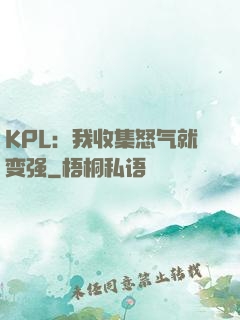 KPL：我收集怒气就变强