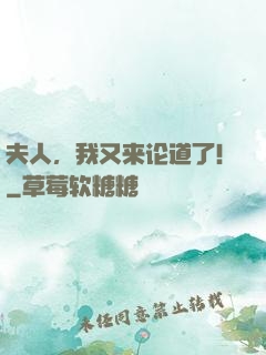 夫人，我又来论道了！