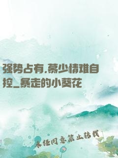强势占有,慕少情难自控