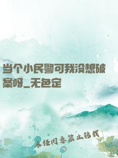 当个小民警可我没想破案呀