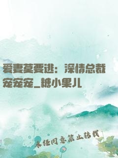 爱妻莫要逃：深情总裁宠宠宠