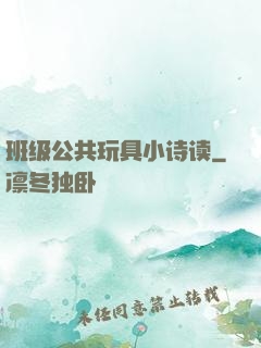 班级公共玩具小诗读