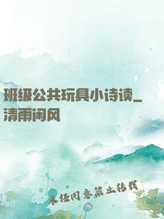 班级公共玩具小诗读