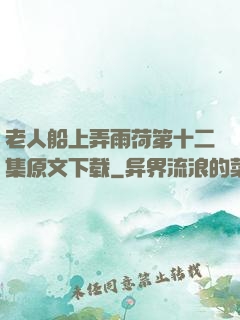 老人船上弄雨荷第十二集原文下载