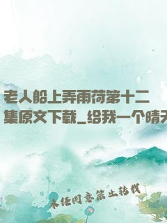 老人船上弄雨荷第十二集原文下载