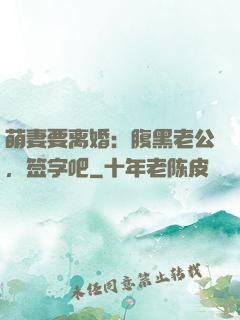 萌妻要离婚：腹黑老公，签字吧