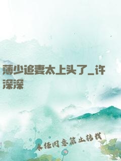 薄少追妻太上头了