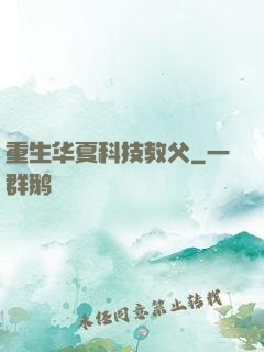 重生华夏科技教父