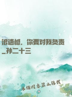 很遗憾，你要对我负责