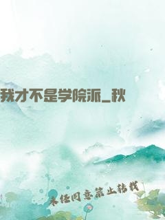 我才不是学院派