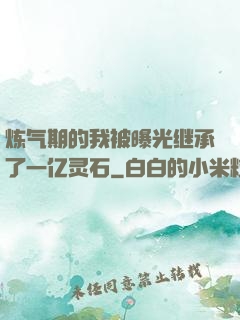 炼气期的我被曝光继承了一亿灵石