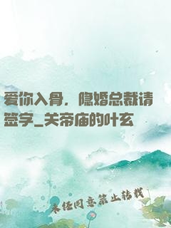 爱你入骨，隐婚总裁请签字