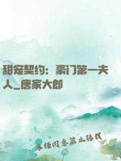 甜宠契约：豪门第一夫人