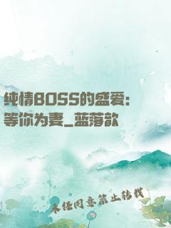纯情BOSS的盛爱：等你为妻