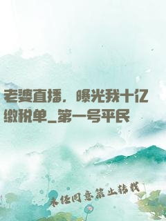 老婆直播，曝光我十亿缴税单